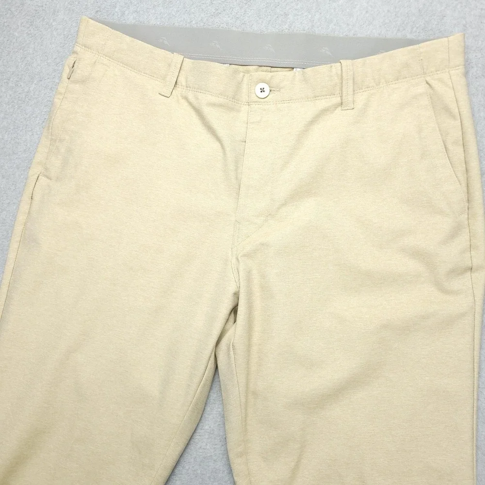 Tommy Bahama Pants Mens 38x34‎ Beige Chino Polyester Stretch Casual Polyester